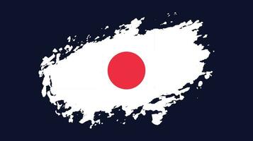 vetor de bandeira do japão pincelada de graça