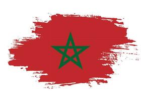 vetor de bandeira de marrocos pincelada de tinta de tinta