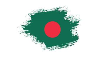 vetor de bandeira de bangladesh de textura grunge vintage angustiado