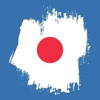vetor de bandeira vintage do japão abstrato pintado à mão