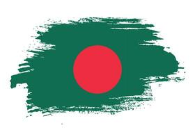 vetor de bandeira de bangladesh pincelada de mancha