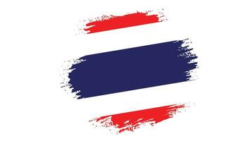 vetor de bandeira abstrata de tailândia textura grunge desbotada