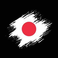 vetor de bandeira colorida de pintura à mão do japão