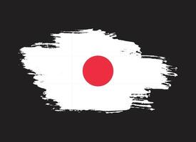 vetor de bandeira do Japão de pincelada de desenho à mão