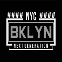 t-shirt de impressão gráfica brooklyn e outros usos vetor