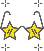ícone de vetor de óculos de estrela