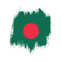 vetor de bandeira vintage de bangladesh efeito de textura