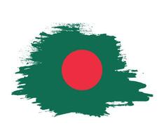 novo vetor de bandeira suja de bangladesh efeito de pincel