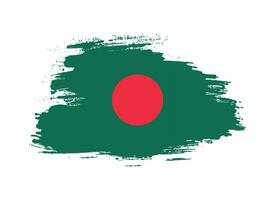 vetor de bandeira de bangladesh pincelada de mancha