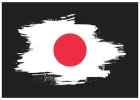 vetor de bandeira do japão com raia de tinta profissional