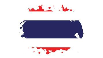 vetor de bandeira da tailândia textura grunge vintage angustiado