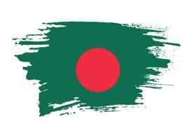 vetor de bandeira de bangladesh pincelada grunge