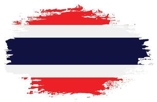 vetor de bandeira da tailândia quadro de pincelada moderna