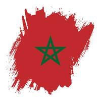 splash grunge textura marrocos abstrato bandeira vetor