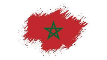 vetor de bandeira de marrocos de pincelada moderna