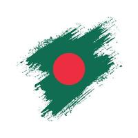 vetor de bandeira de bangladesh pincelada de tinta