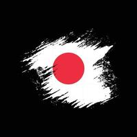novo vetor de bandeira grunge de pintura à mão do japão
