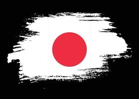 novo vetor de bandeira grunge desbotada do japão