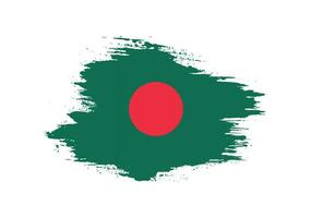 vetor de bandeira de modelo de traçado de pincel de pintura bangladesh