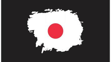 vetor de bandeira do Japão de pincelada de desenho à mão
