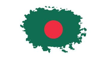 vetor de bandeira de bangladesh pincelada de tinta grunge