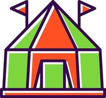design de ícone de vetor de tenda de circo