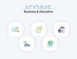design de ícone plana de negócios e educação pack 5 ícone. idéia. debate. conexão. lendo. estudar vetor