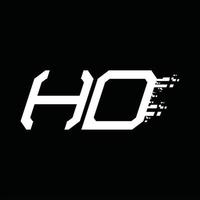 modelo de design de tecnologia de velocidade abstrata de monograma de logotipo hd