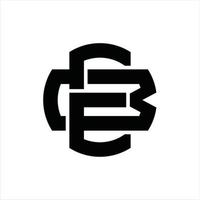 modelo de design de monograma de logotipo eb vetor