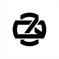 modelo de design de monograma de logotipo zq vetor