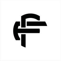 modelo de design de monograma de logotipo ff vetor