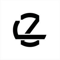 modelo de design de monograma de logotipo zl vetor