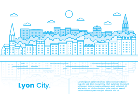 lyon city vector