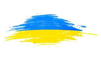 vector as cores da bandeira da ucrânia pintadas à mão isoladas no fundo branco