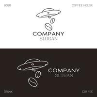 logotipo de café vetorial, café espacial vetor