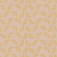 padrão geométrico perfeito com folhas douradas sobre fundo rosa claro. impressão vetorial para fundo de tecido, têxtil vetor
