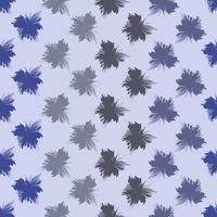 padrão geométrico perfeito com flores azuis sobre fundo azul claro. impressão vetorial para fundo de tecido, têxtil vetor