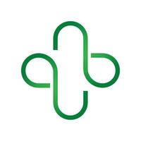 design de logotipo digital de ícone de saúde médica vetor