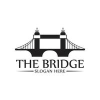 design do ícone do logotipo da ponte e símbolo de negócios vetor