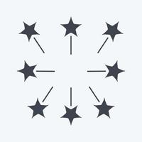 fogo de artifício de ícone. relacionado ao símbolo de estrelas. estilo glifo. design simples editável. ilustração simples. ícones vetoriais simples vetor
