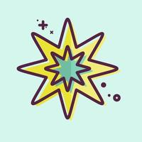 ícone estrela de oito pontas. relacionado ao símbolo de estrelas. estilo mbe. design simples editável. ilustração simples. ícones vetoriais simples vetor