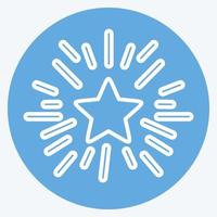 ícone estrela com raios. relacionado ao símbolo de estrelas. estilo de olhos azuis. design simples editável. ilustração simples. ícones vetoriais simples vetor