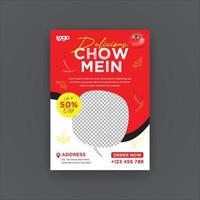 modelo de folheto de oferta de restaurante chinês vetor