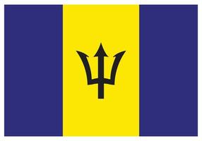 bandeira nacional de barbados - ícone de cor plana. vetor
