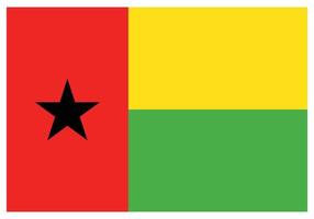 bandeira nacional da guiné bissau - ícone de cor plana. vetor