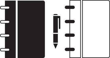 jornal escolar. modelo de símbolo de ícone de notebook para ilustração em vetor logotipo de coleção de design gráfico e web