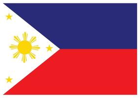 bandeira nacional das filipinas - ícone de cor plana. vetor