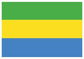 bandeira nacional do gabão - ícone de cor plana. vetor