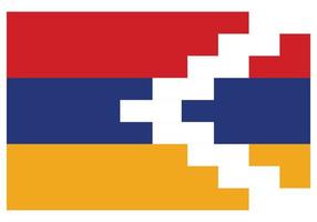 bandeira nacional da república de nagorno-karabakh - ícone de cor plana. vetor