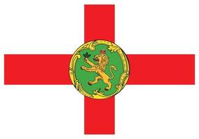 bandeira nacional de alderney - ícone de cor plana. vetor